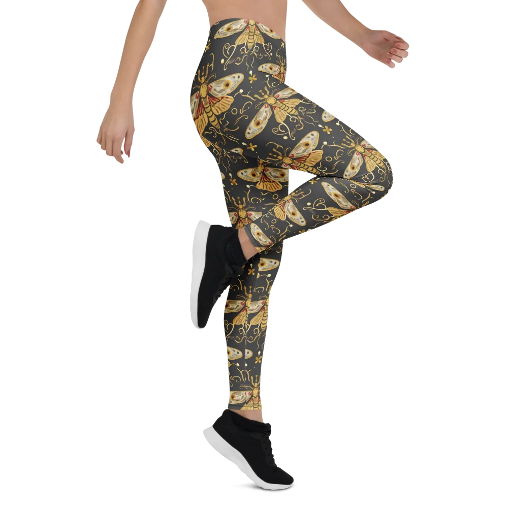 Nocturne Moth on Leggings — Right