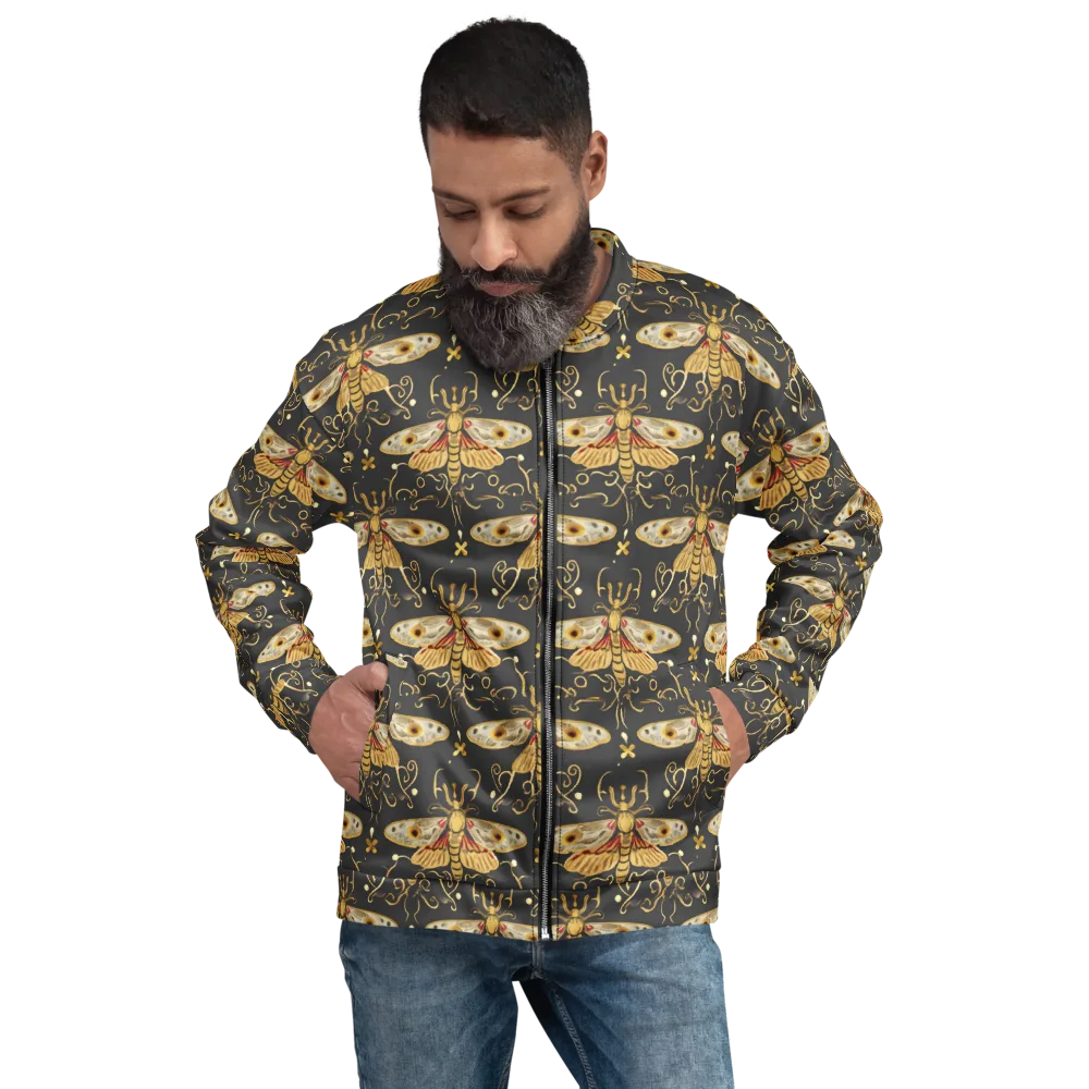 Nocturne Moth on Bomber Jacket — Front