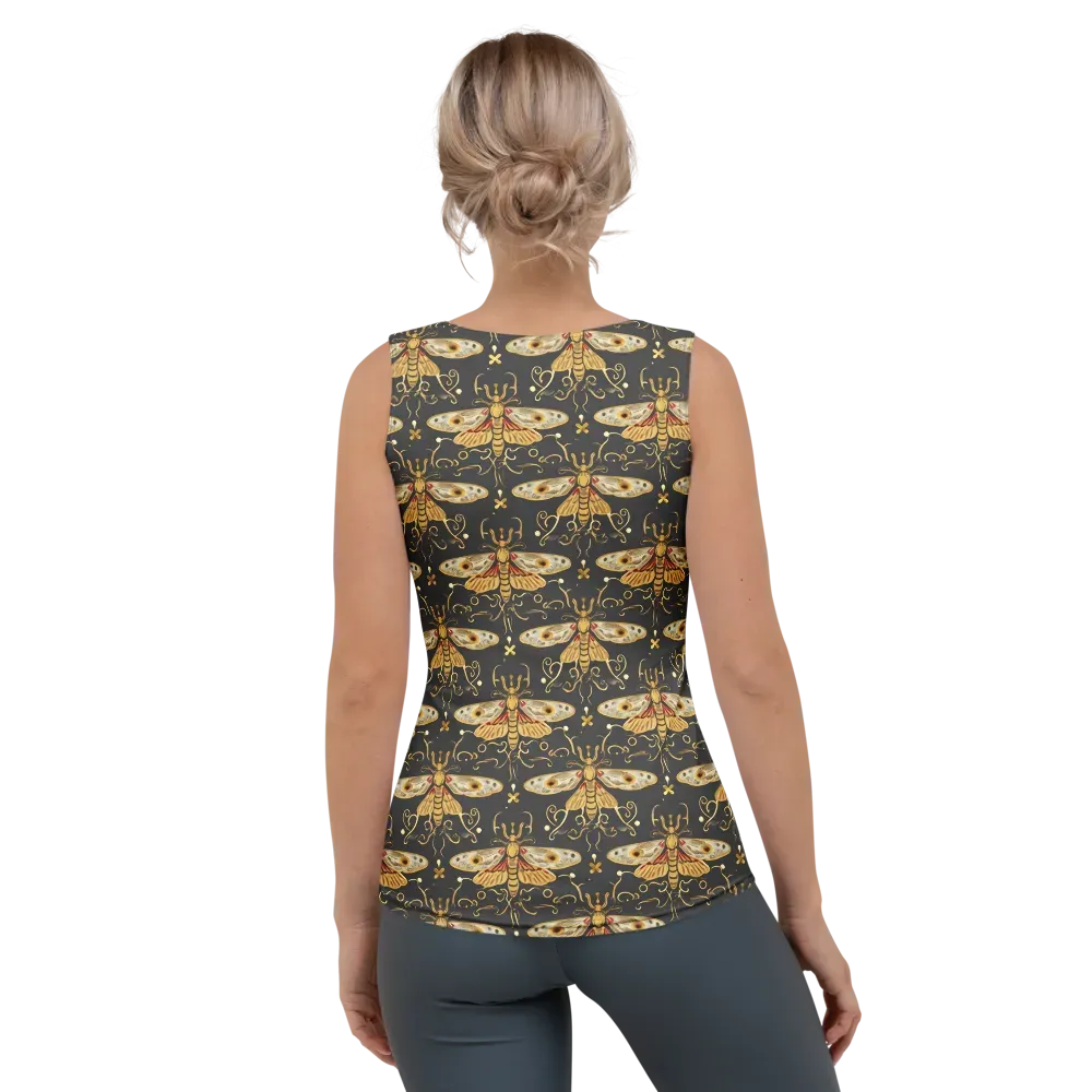 Nocturne Moth on Women's Tank Top — Back