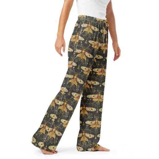 Nocturne Moth on a Women's Pajama Pants