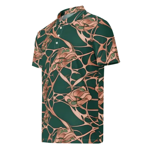 Copper Canopy on a Men's Slim Fit Polo Shirt