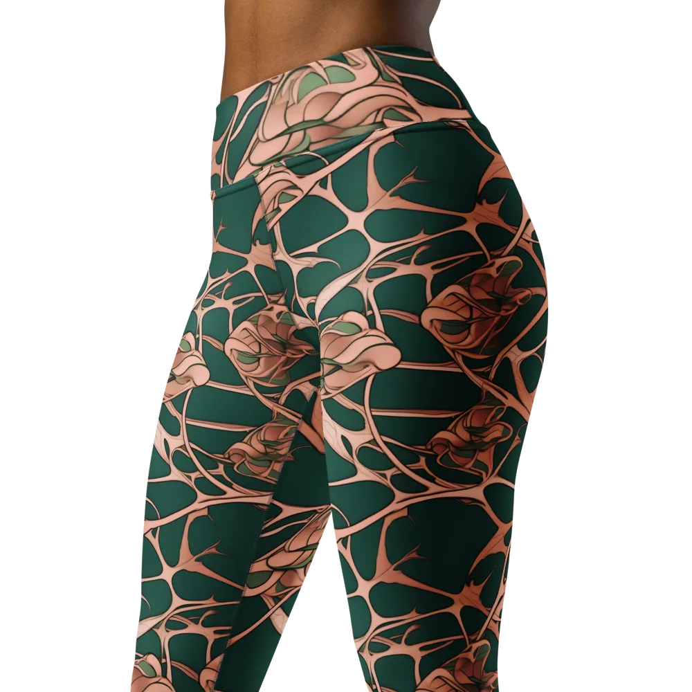Copper Canopy on Yoga Leggings — Left Front