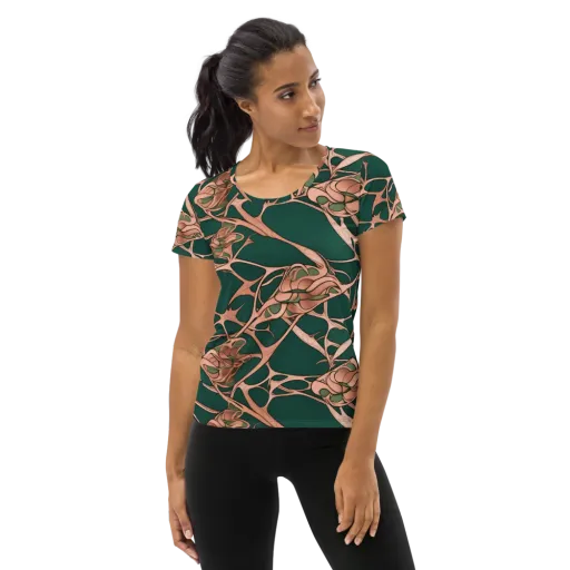 Copper Canopy on a Women's Athletic T-Shirt