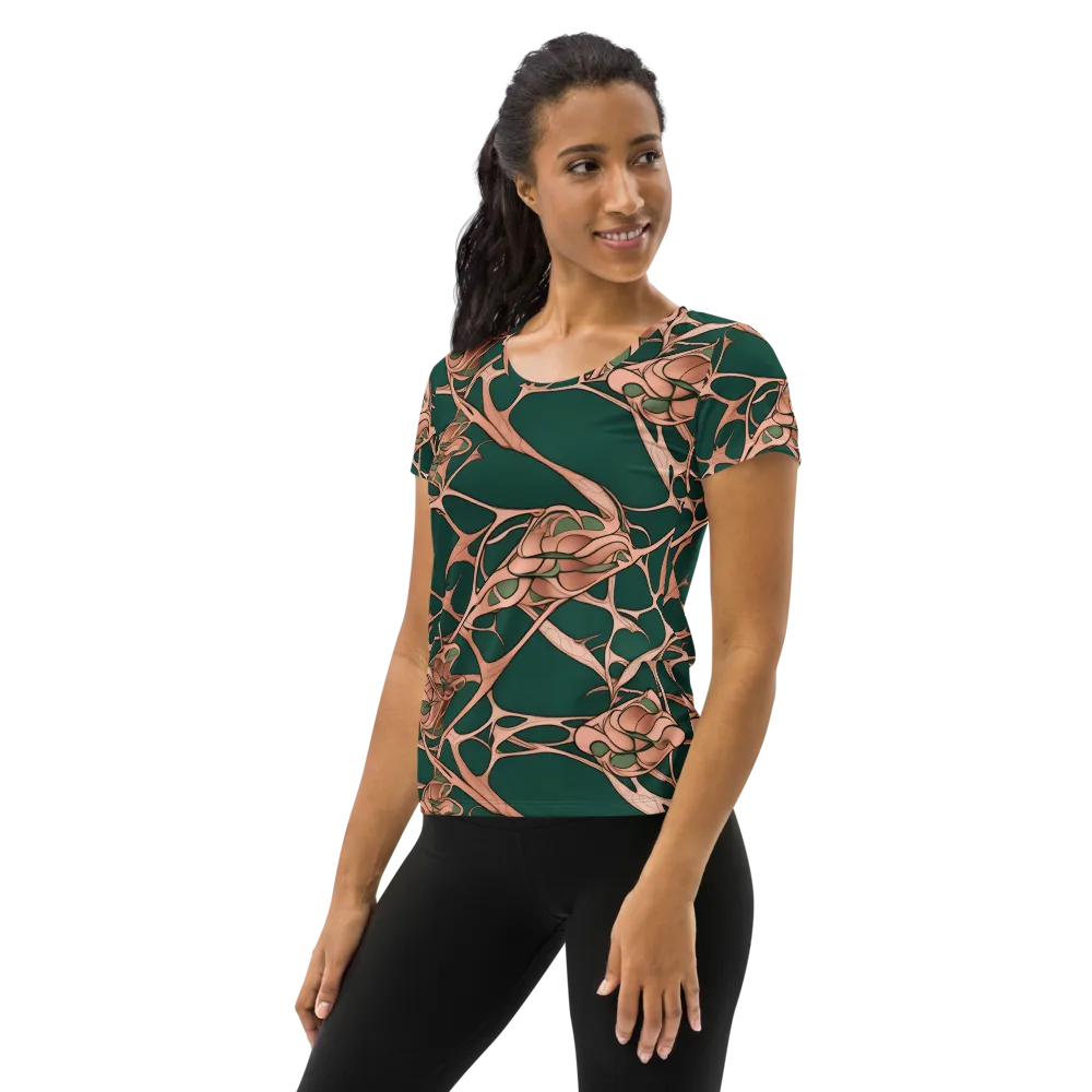 Copper Canopy on Women's Athletic T-Shirt — Left