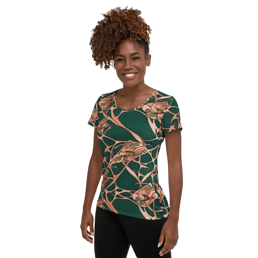 Copper Canopy on Women's Athletic T-Shirt — Left
