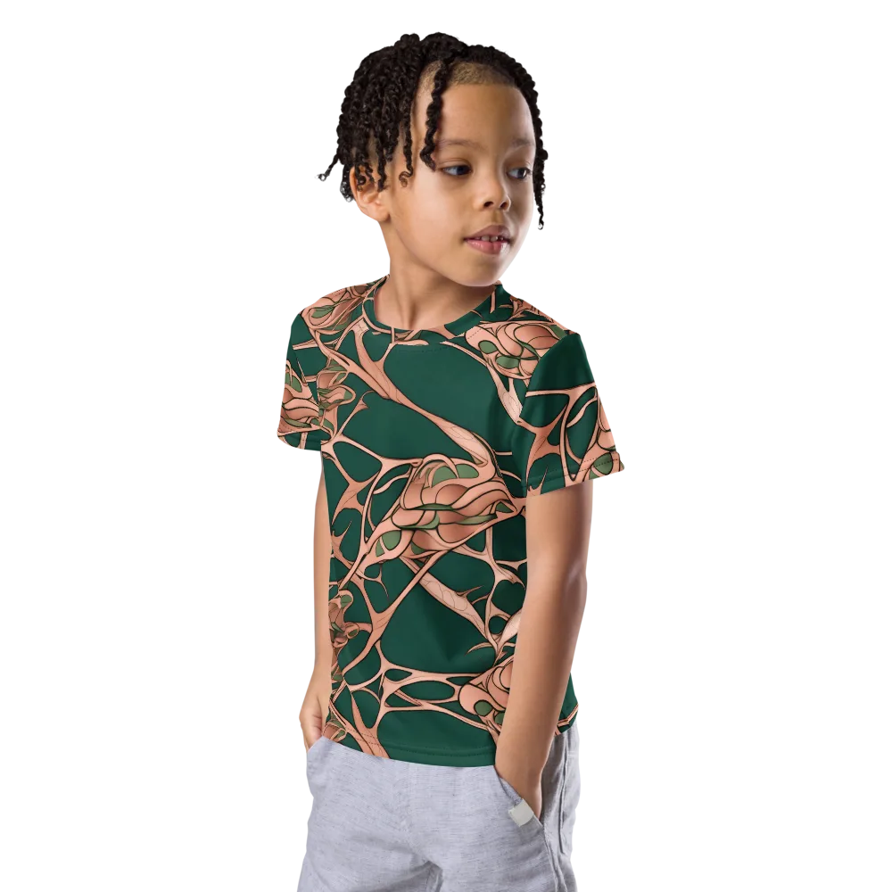 Copper Canopy on Kids Crew Neck T-Shirt — Left Front