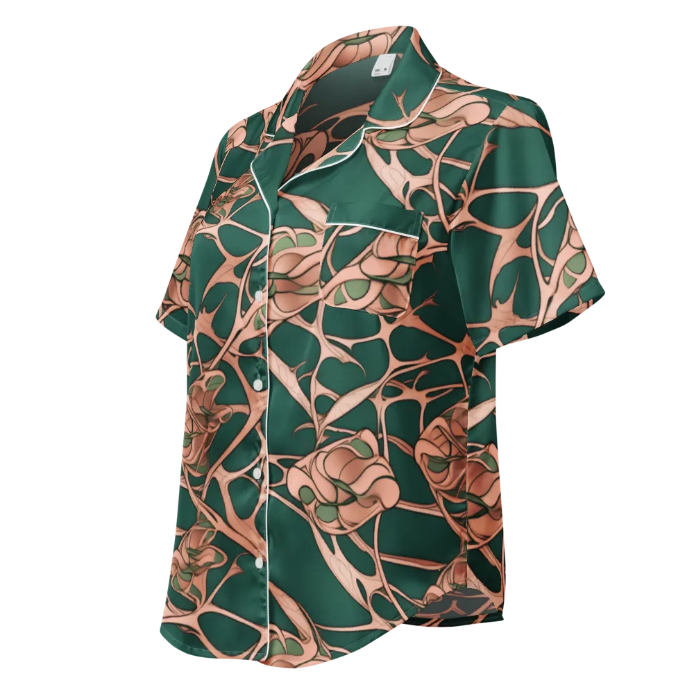 Copper Canopy on Women's Short Sleeve Pajama Top — Left Front