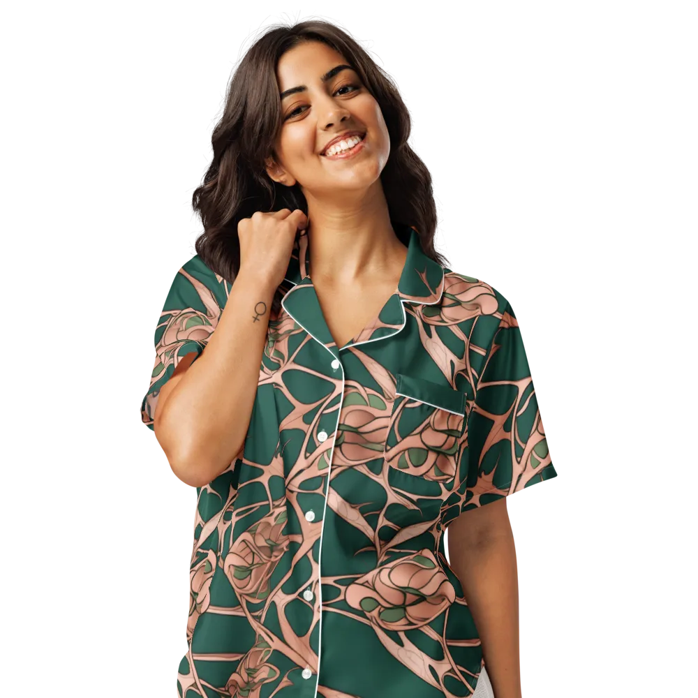 Copper Canopy on Women's Short Sleeve Pajama Top — Front