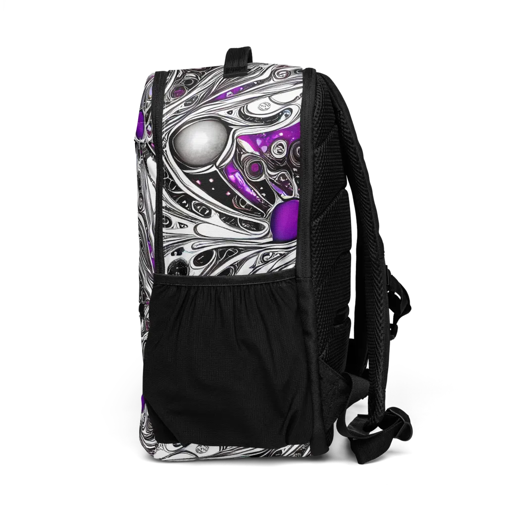 Neo-Noir Waves on Utility Backpack — Left