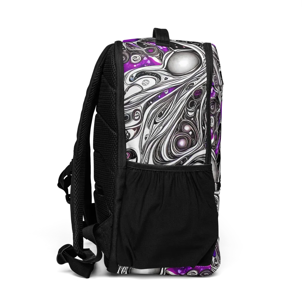 Neo-Noir Waves on Utility Backpack — Right
