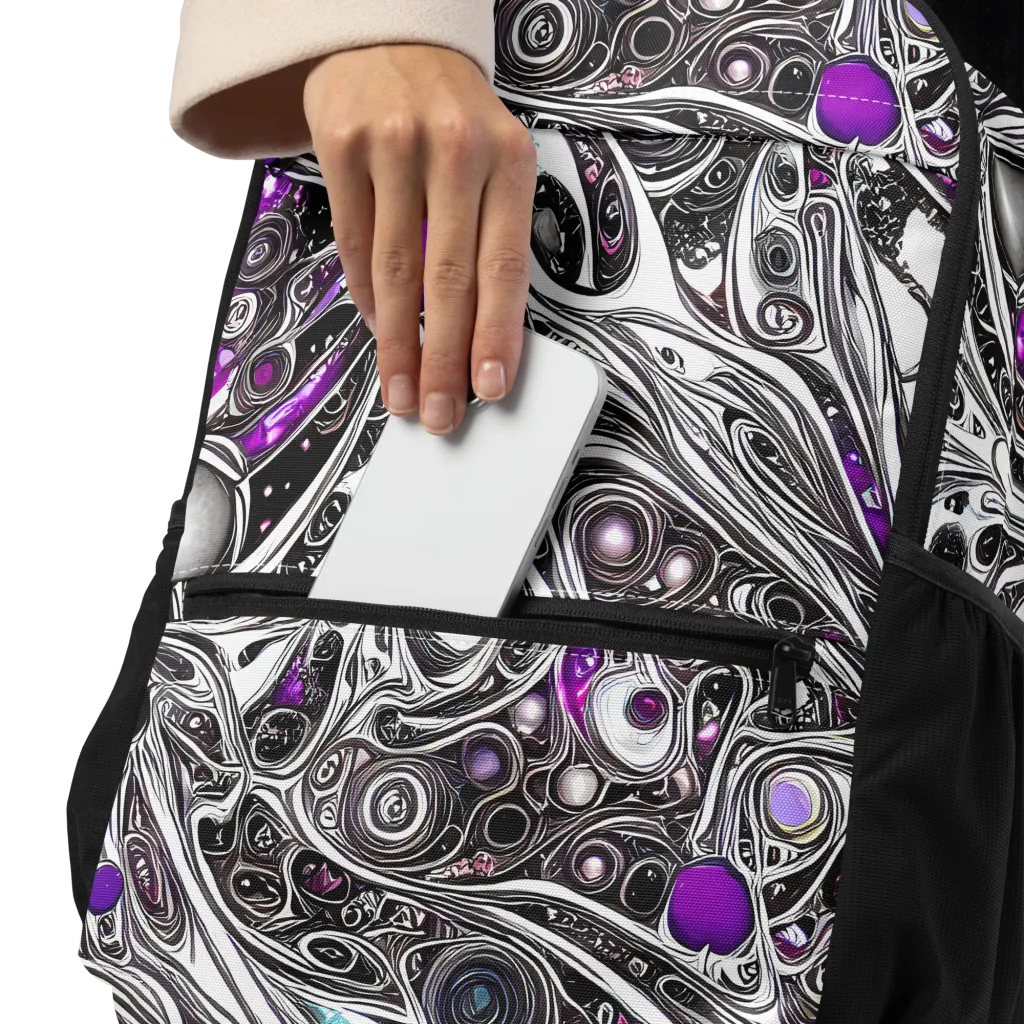 Neo-Noir Waves on Utility Backpack — Product details