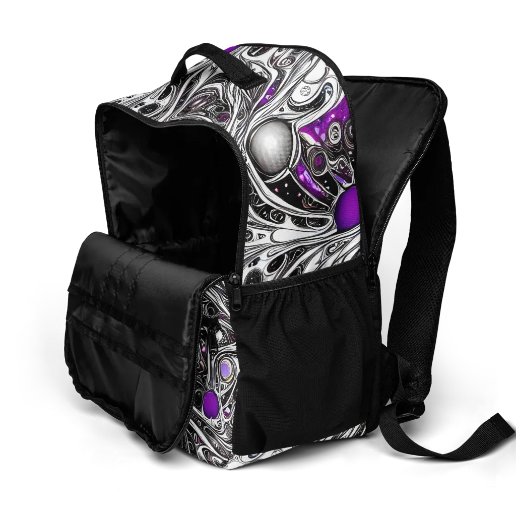 Neo-Noir Waves on Utility Backpack — Product details 2