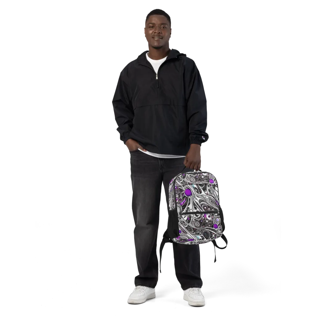 Neo-Noir Waves on Utility Backpack — Front