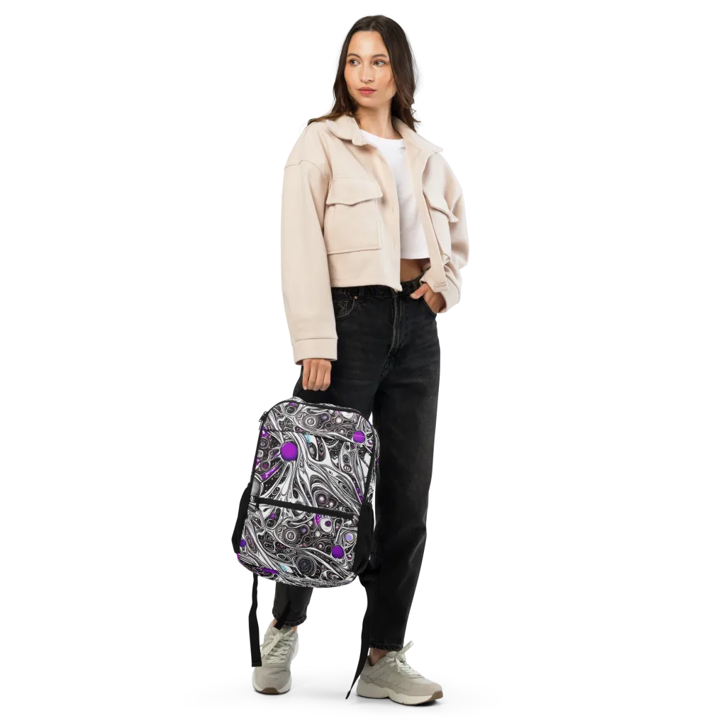 Neo-Noir Waves on Utility Backpack — Front