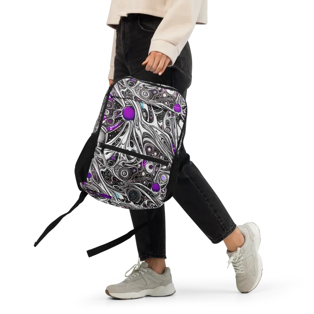 Neo-Noir Waves on Utility Backpack — Front