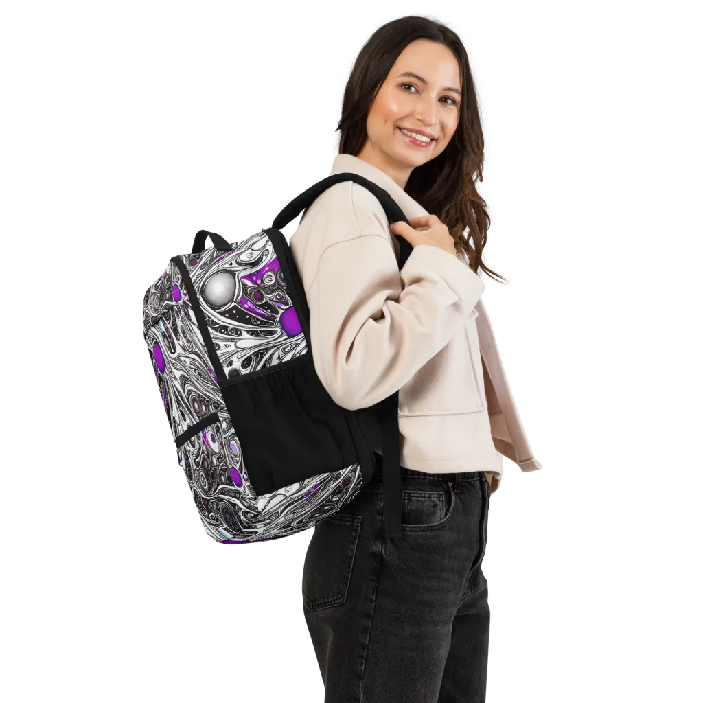 Neo-Noir Waves on Utility Backpack — Right