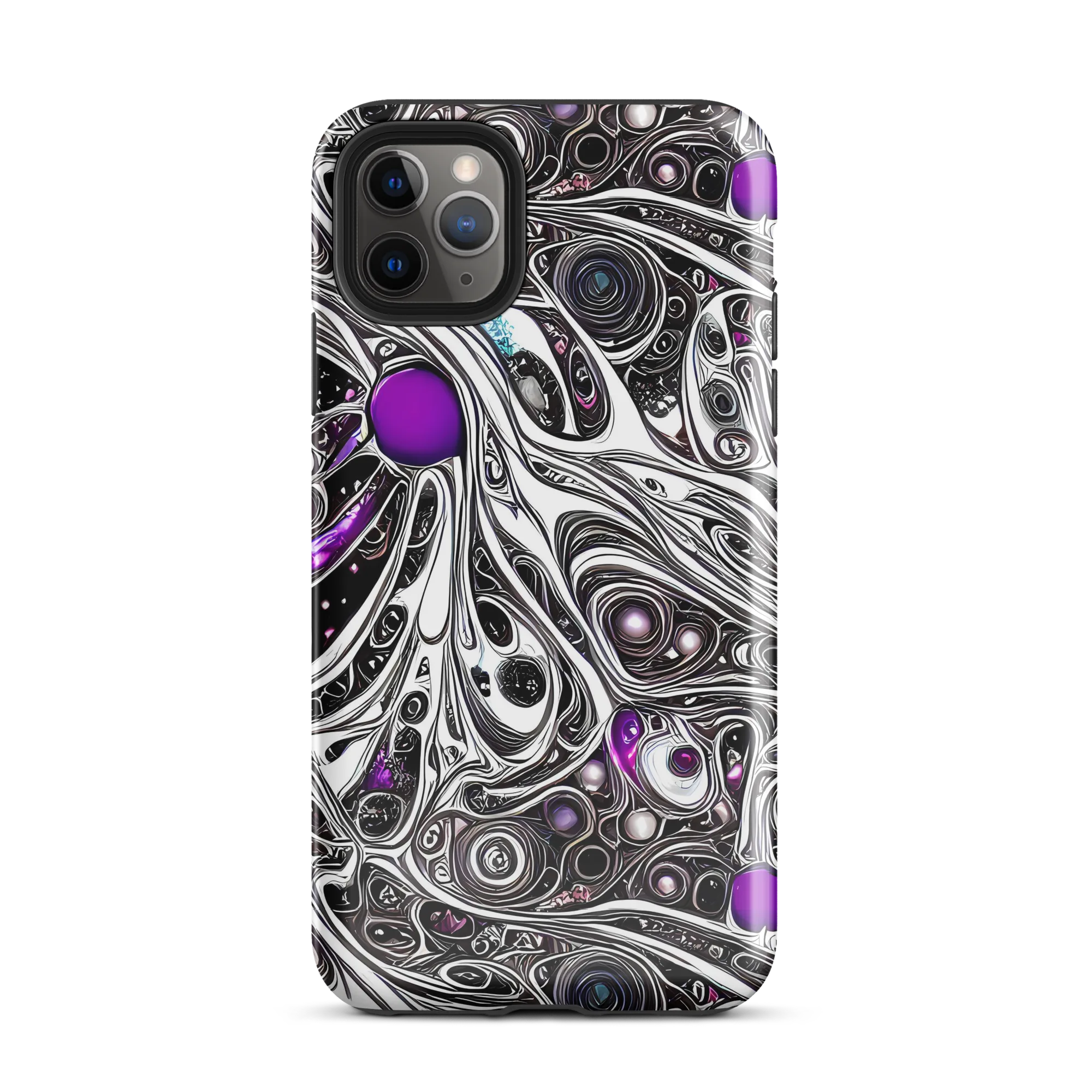 Neo-Noir Waves on Tough Case for iPhone® — Front