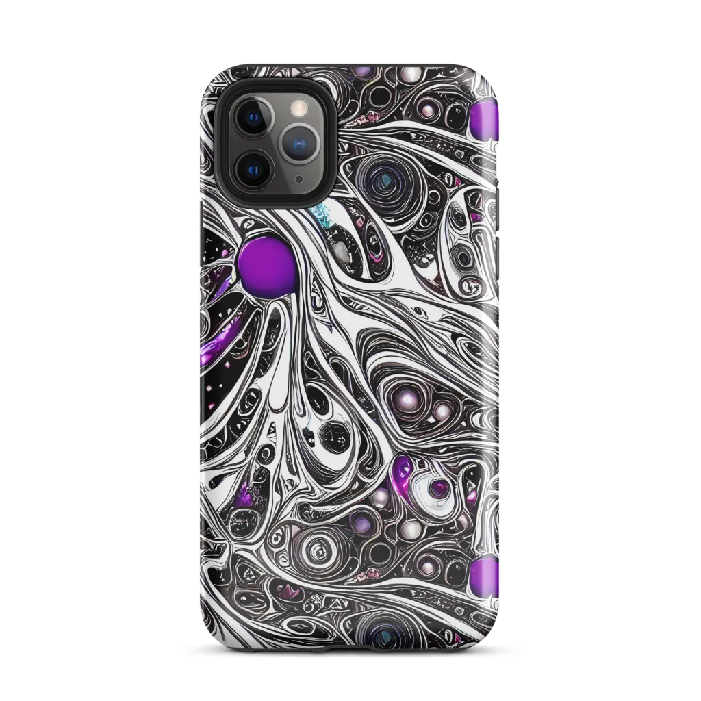 Neo-Noir Waves on Tough Case for iPhone® — Front