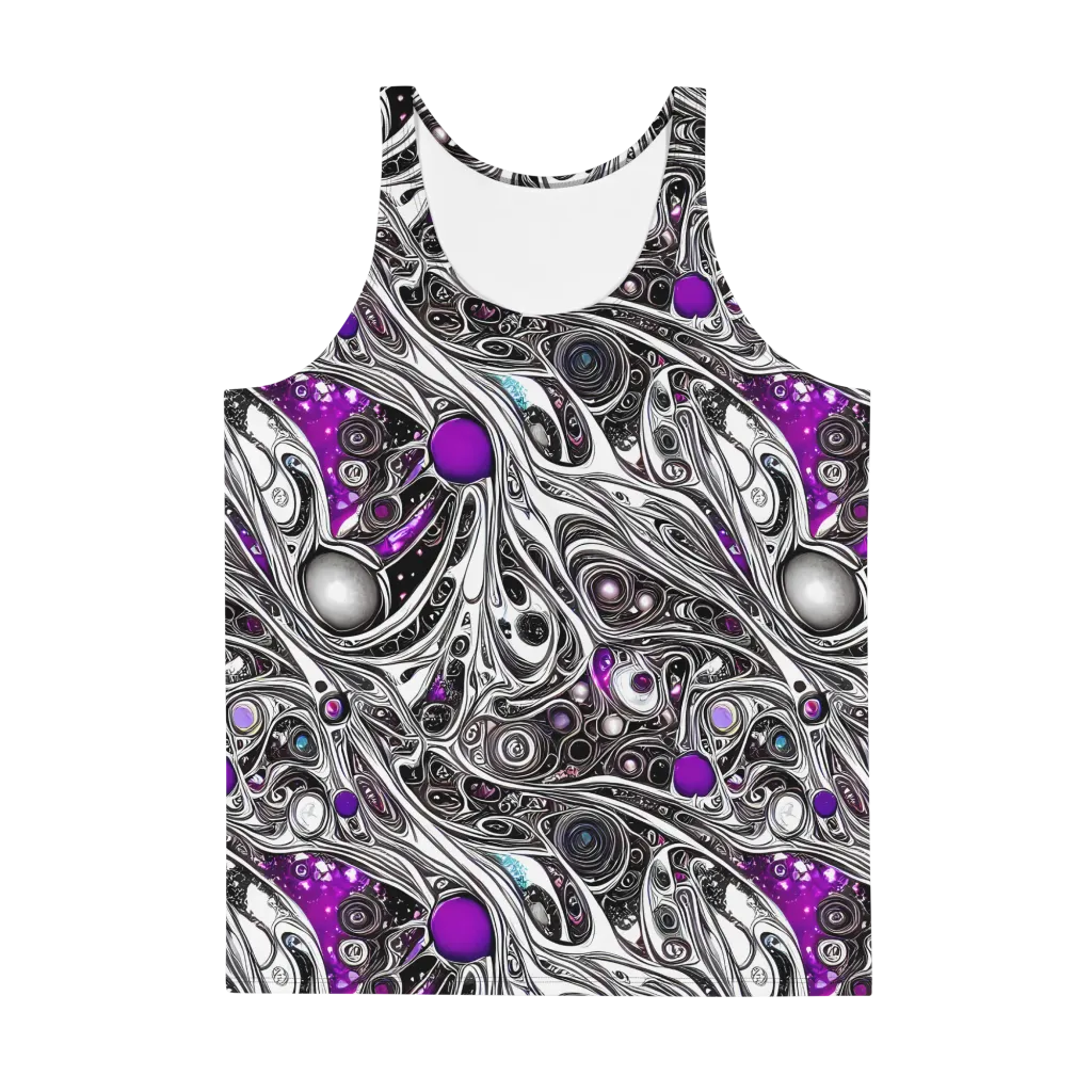 Neo-Noir Waves on Men's Tank Top — Front