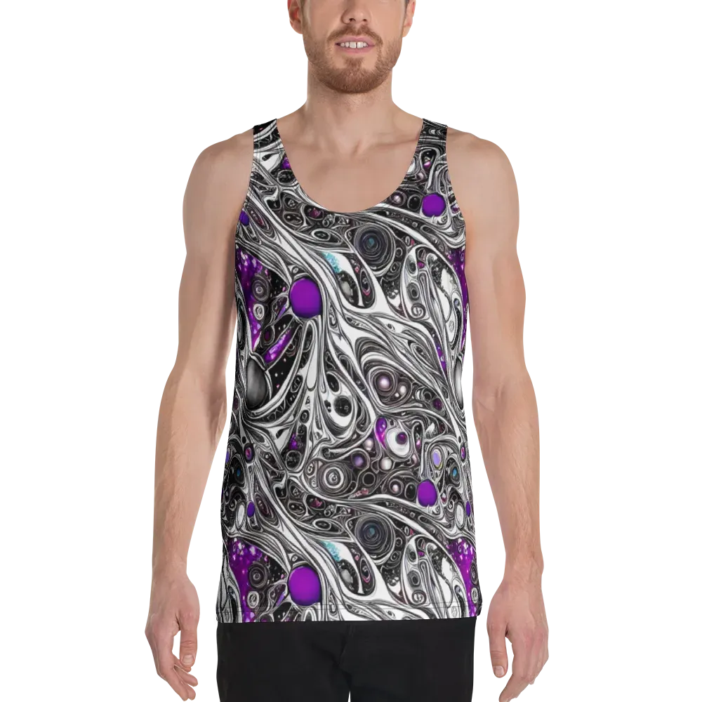 Neo-Noir Waves on Men's Tank Top — Front