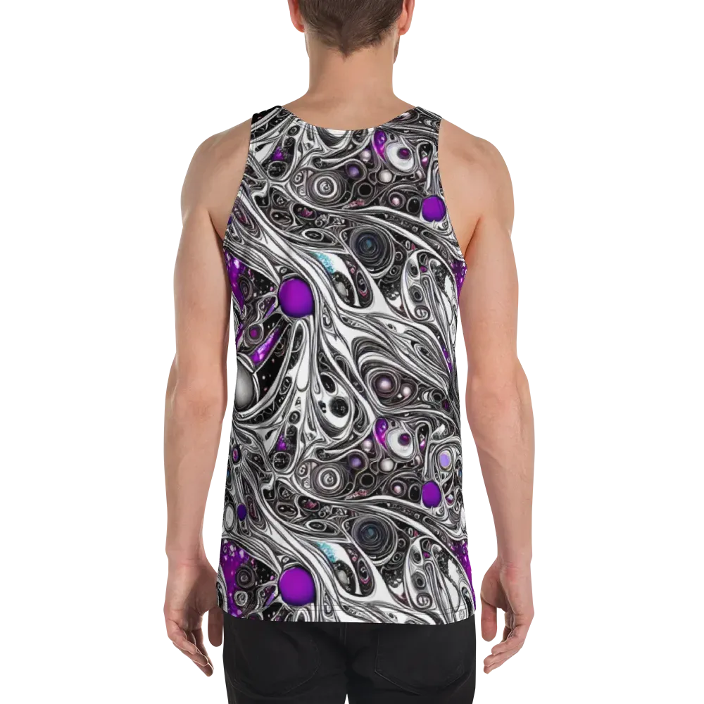 Neo-Noir Waves on Men's Tank Top — Back