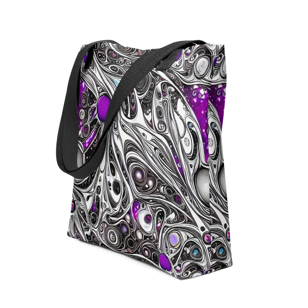 Neo-Noir Waves on Tote Bag — Front