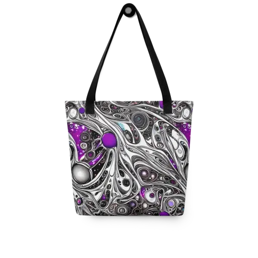 Neo-Noir Waves on a Tote Bag