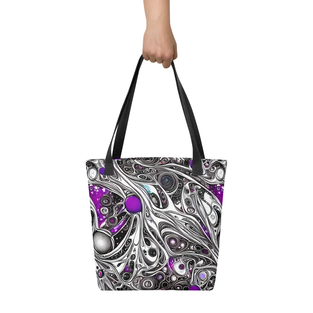 Neo-Noir Waves on Tote Bag — Front