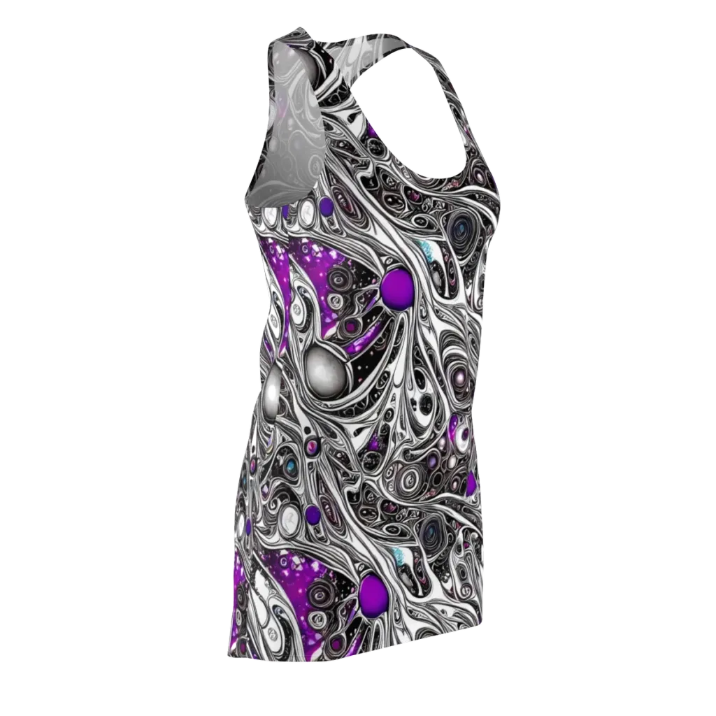Neo-Noir Waves on Racerback Dress — Front Side