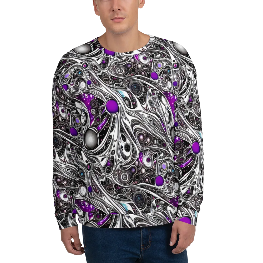 Neo-Noir Waves on Sweatshirt — Front