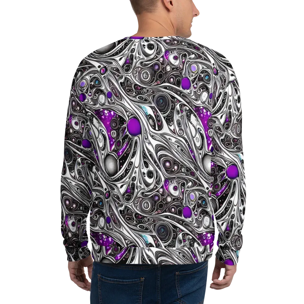 Neo-Noir Waves on Sweatshirt — Back