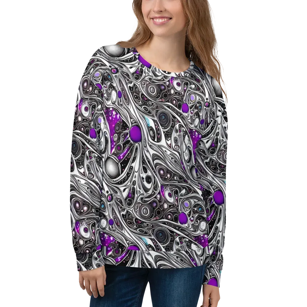 Neo-Noir Waves on Sweatshirt — Front