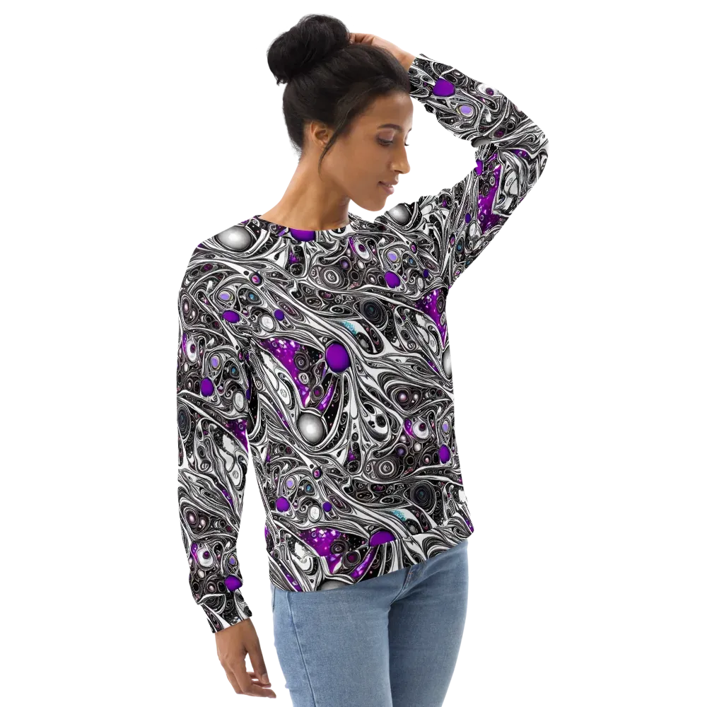 Neo-Noir Waves on Sweatshirt — Right Front