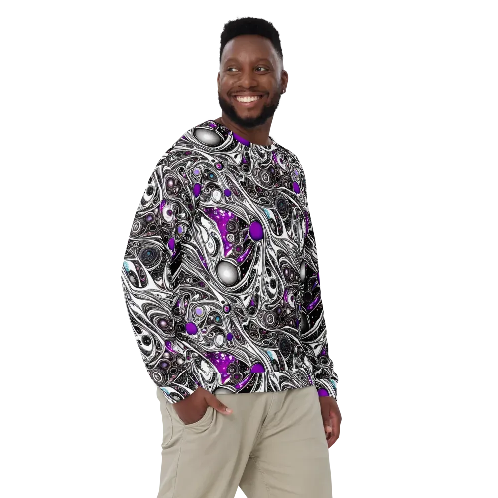 Neo-Noir Waves on Sweatshirt — Front