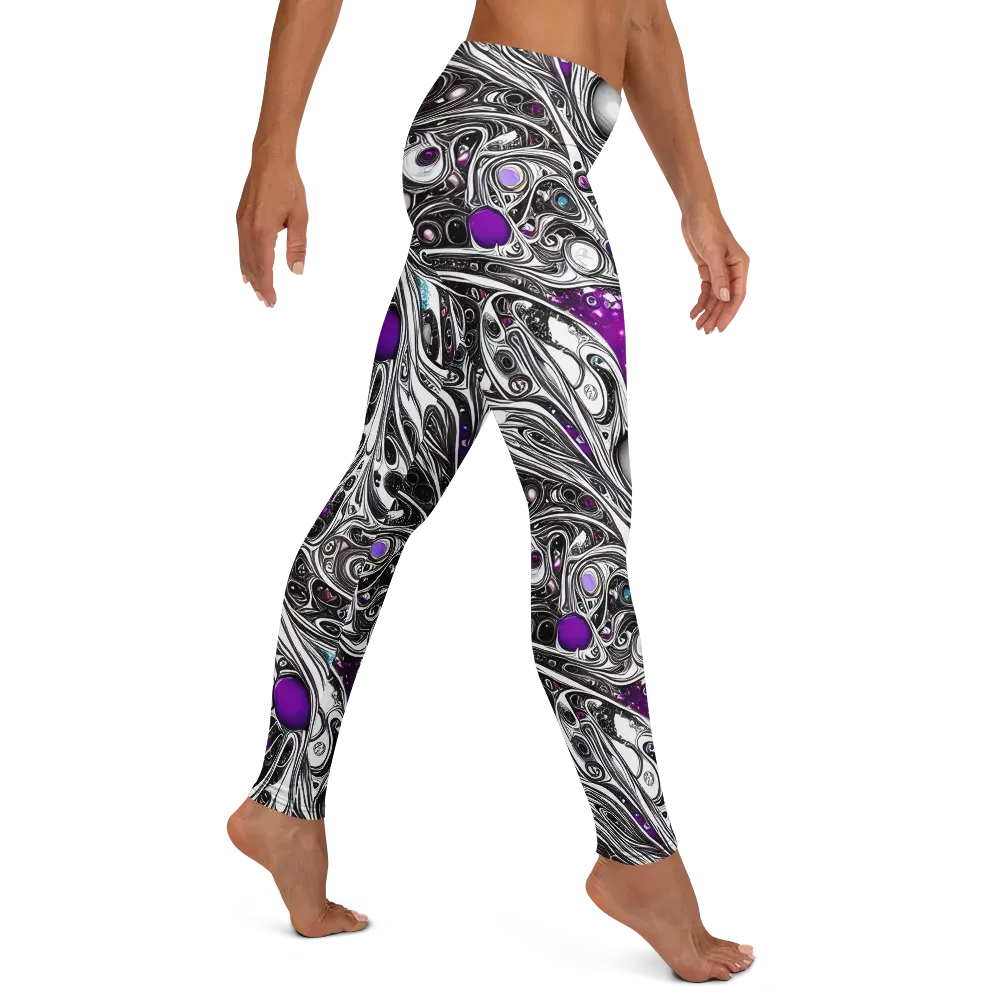 Neo-Noir Waves on Leggings — Right