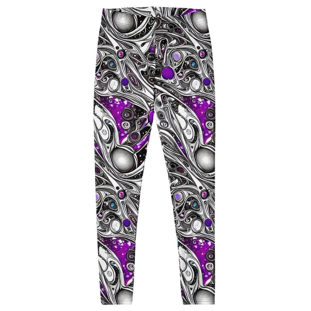 Neo-Noir Waves on Leggings — Front