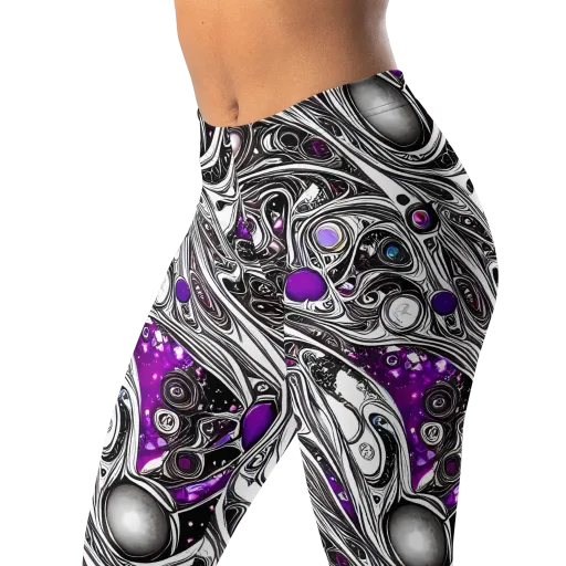 Neo-Noir Waves on a Leggings