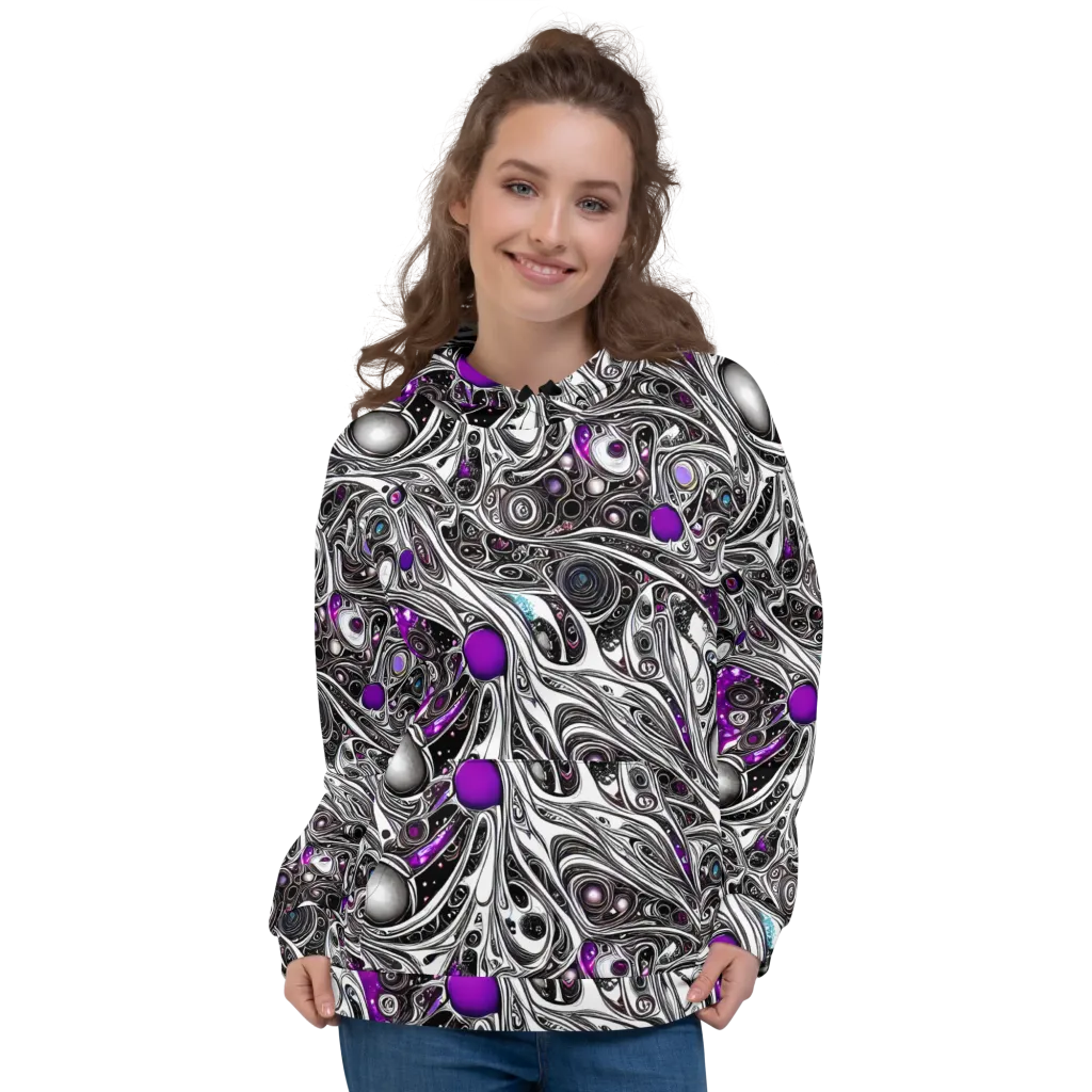 Neo-Noir Waves on Hoodie — Front