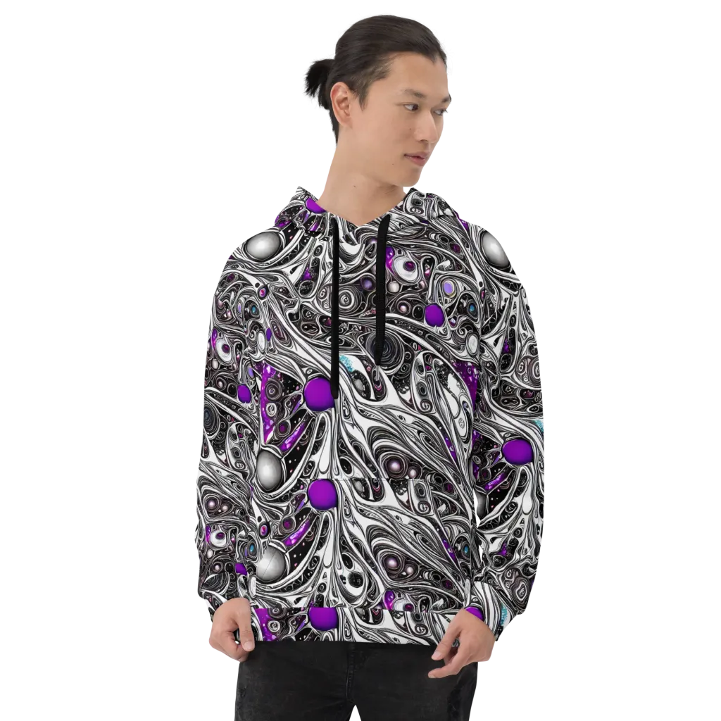 Neo-Noir Waves on Hoodie — Front