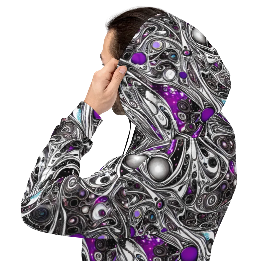 Neo-Noir Waves on Hoodie — Back