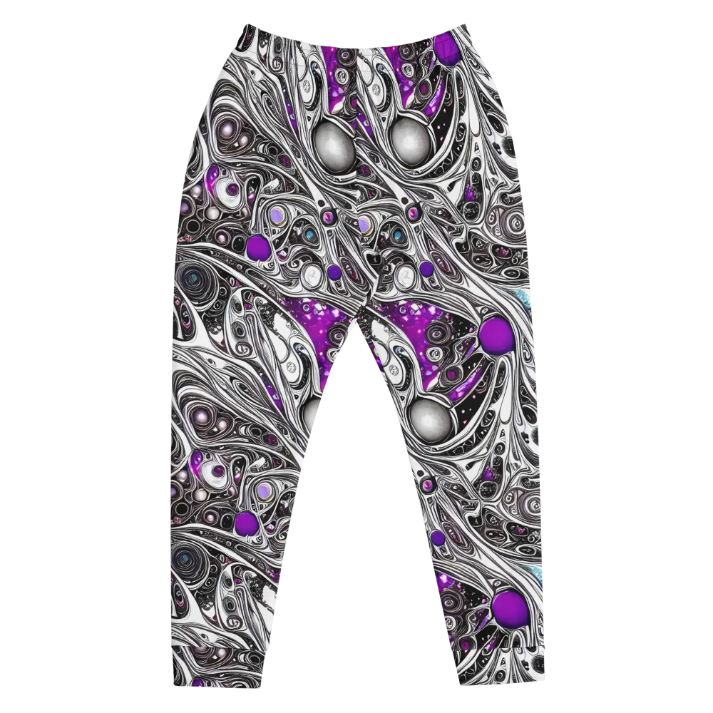 Neo-Noir Waves on Men's Joggers — Front
