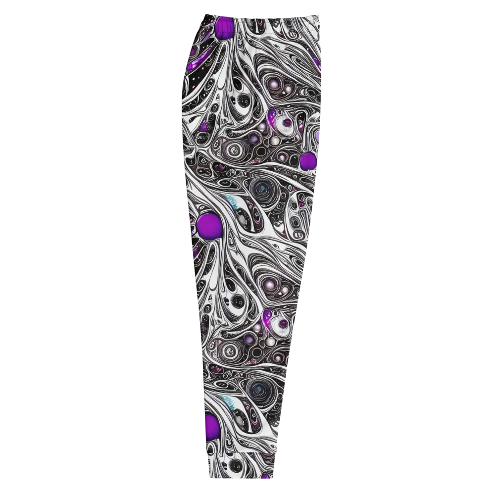 Neo-Noir Waves on Men's Joggers — Right