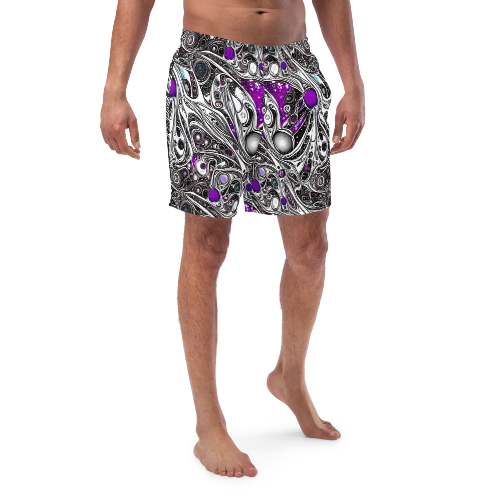 Neo-Noir Waves on Swim Trunks — Front