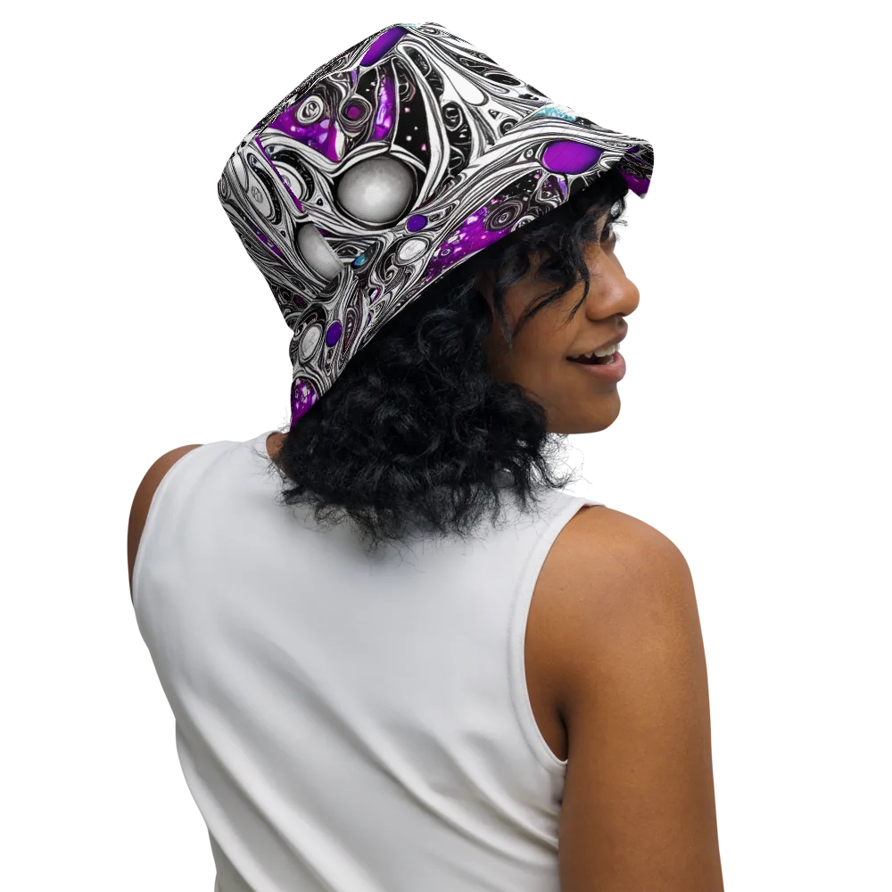 Neo-Noir Waves on Reversible Bucket Hat — Right Outside
