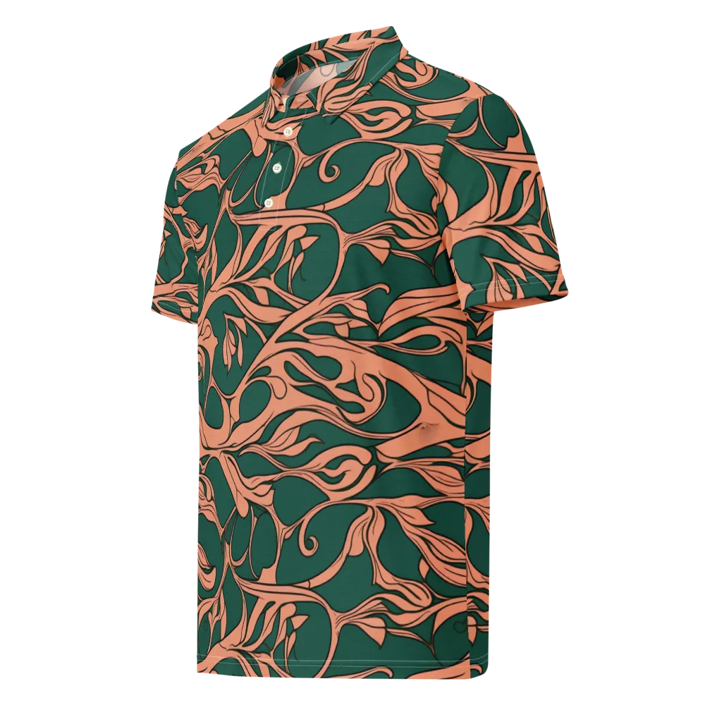 Moss And Apricot on Men's Slim Fit Polo Shirt — Left Front