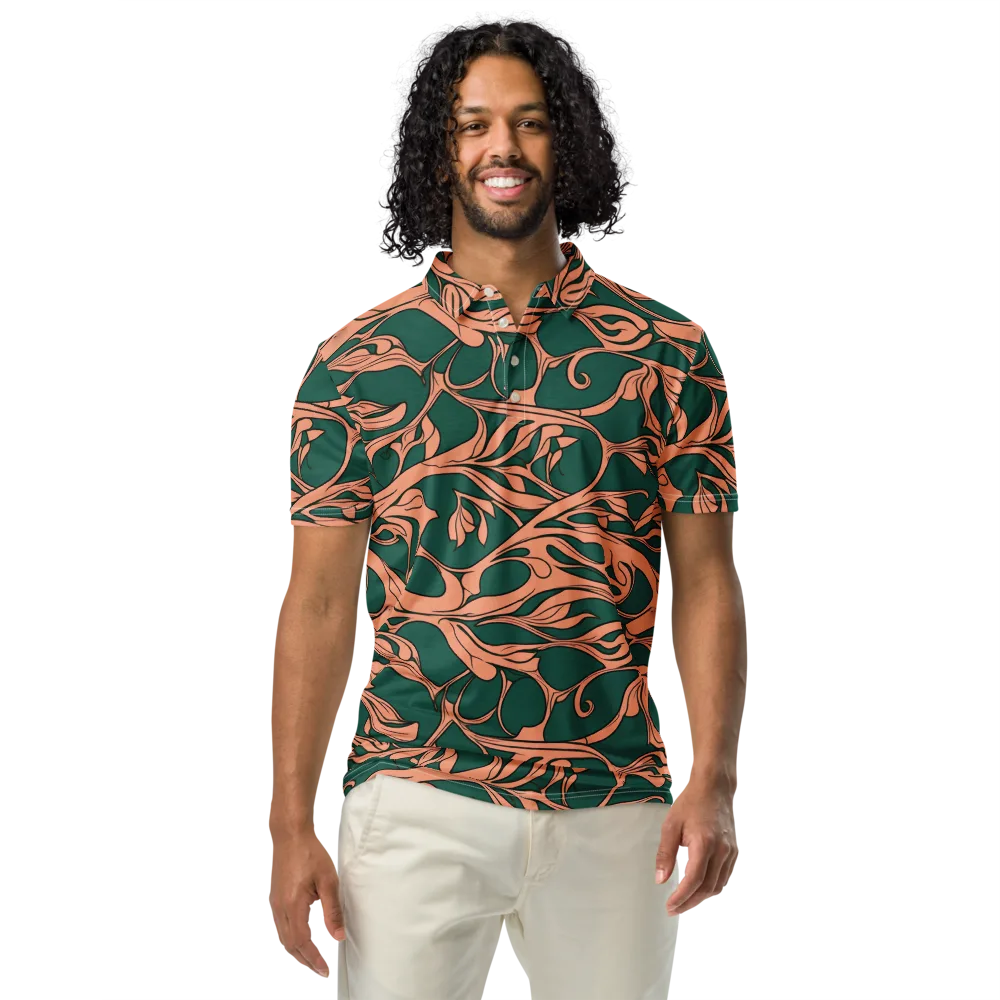 Moss And Apricot on Men's Slim Fit Polo Shirt — Front