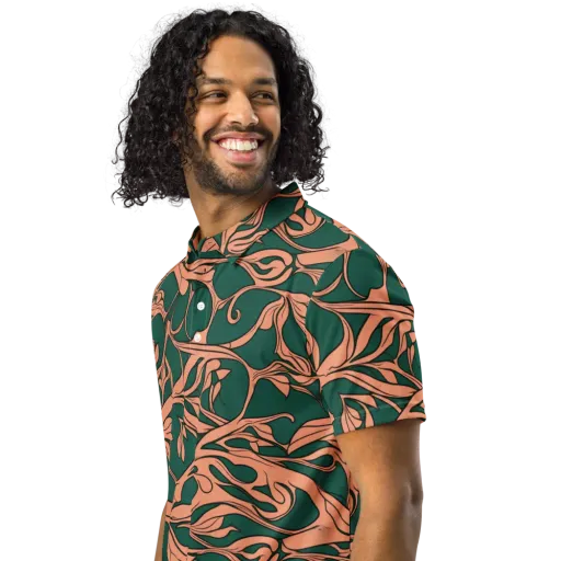 Moss And Apricot on a Men's Slim Fit Polo Shirt