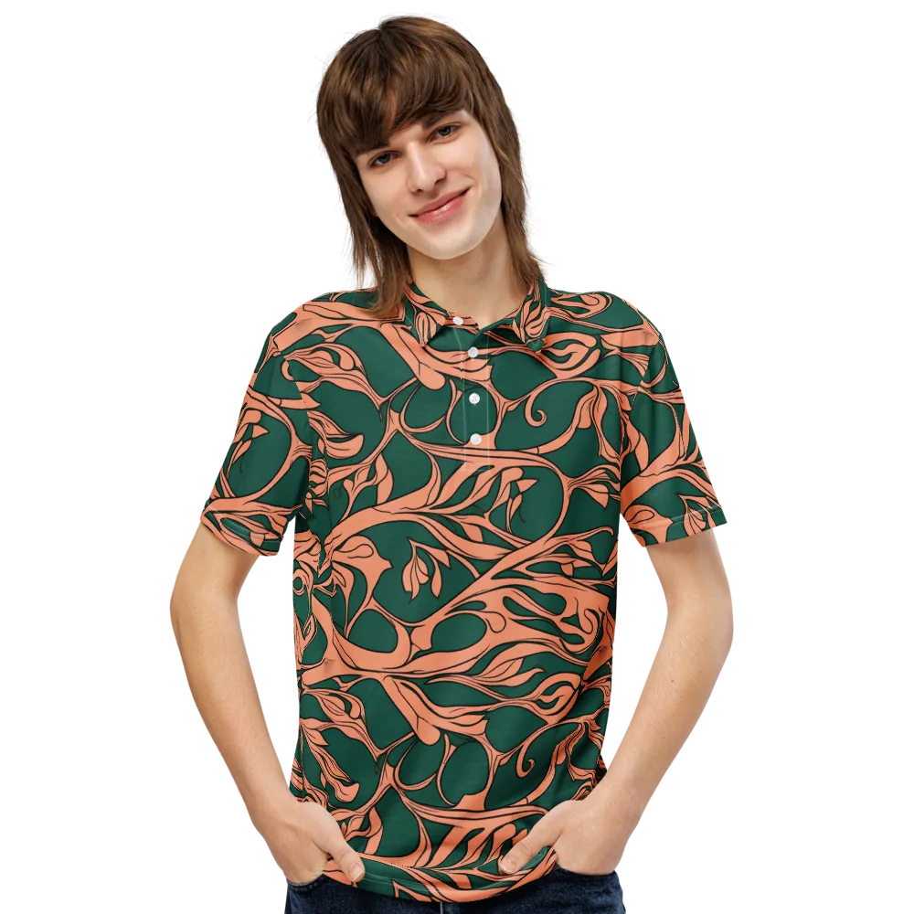 Moss And Apricot on Men's Slim Fit Polo Shirt — Front