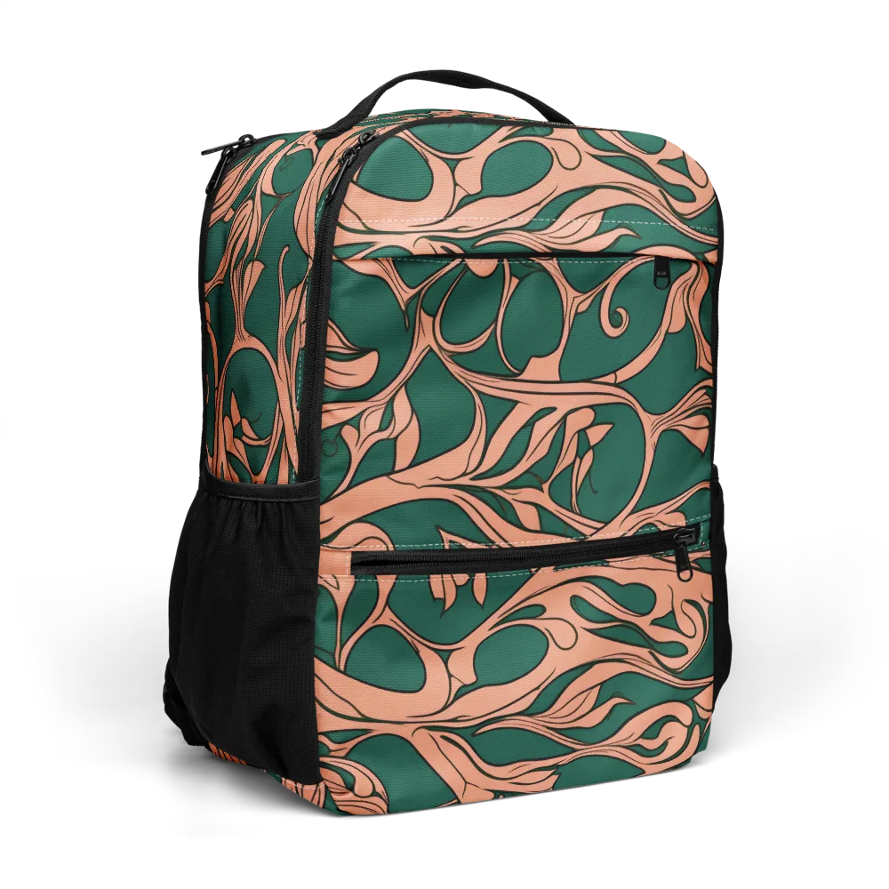 Moss And Apricot on Utility Backpack — Right Front