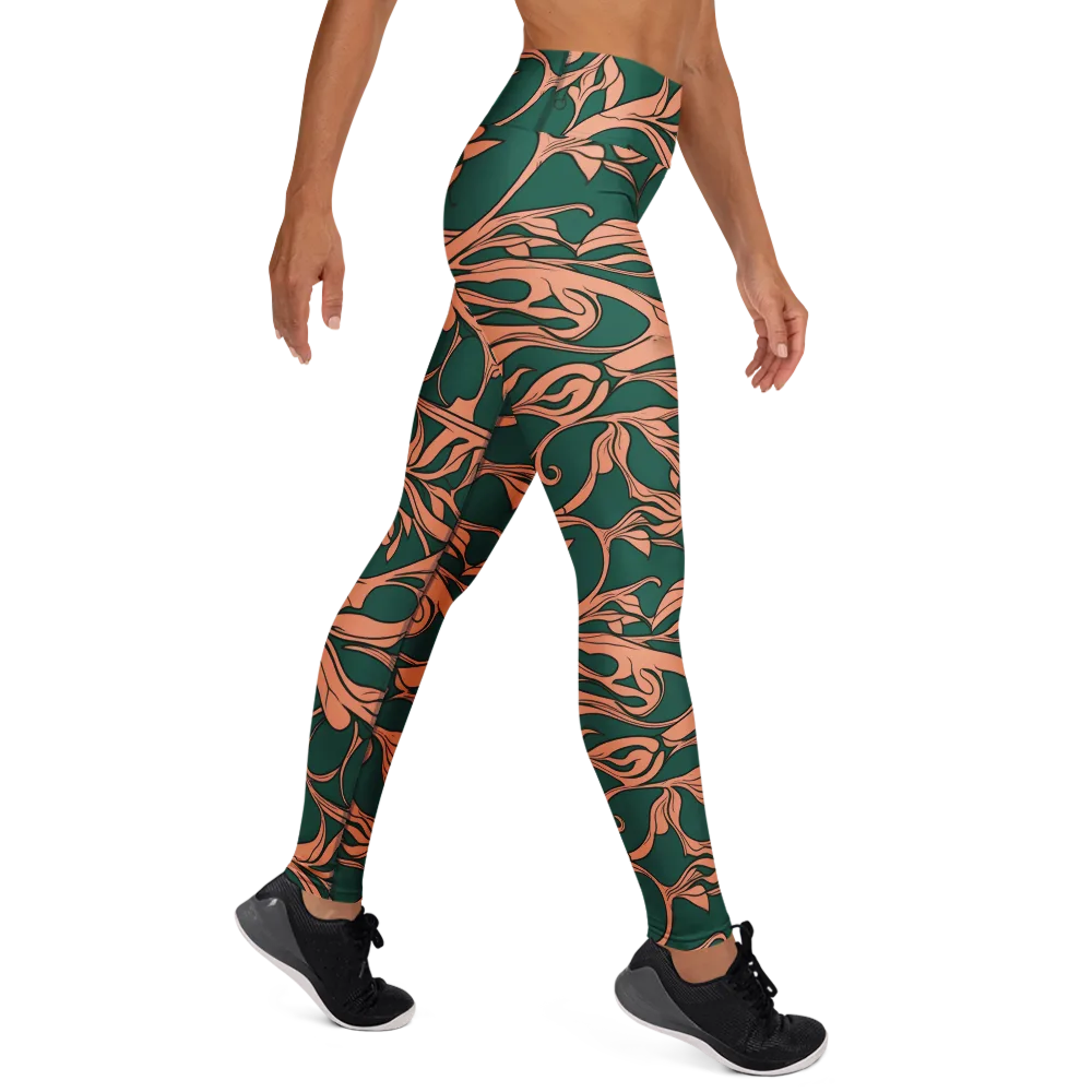 Moss And Apricot on Yoga Leggings — Right